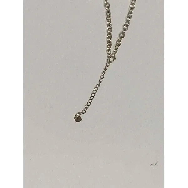 New Silver Tone White Teardrop Necklace and Earrings‎ Jewelry Set 19.5" Jewellry - Image 4