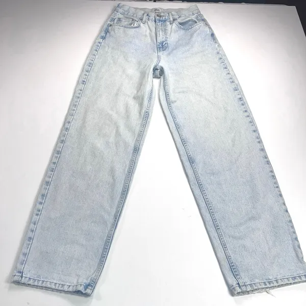 BDG Urban Outfitters High Rise Baggy Jeans Light Wash Wide Leg Denim Size 28 - Image 14