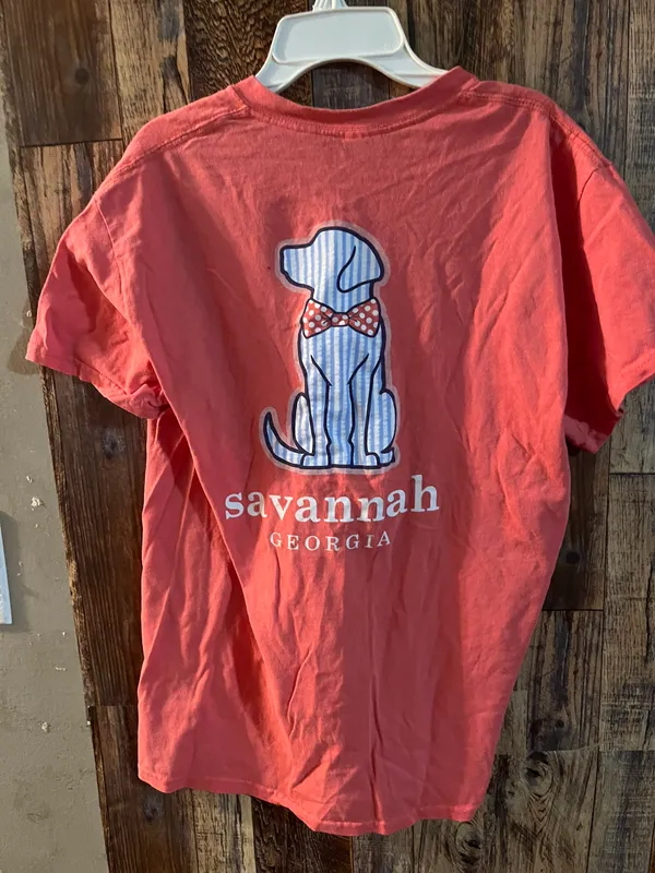 Simply Southern Southern Savannah T-shirt 0range/ pink short sleeves size medium hm23a - Image 3