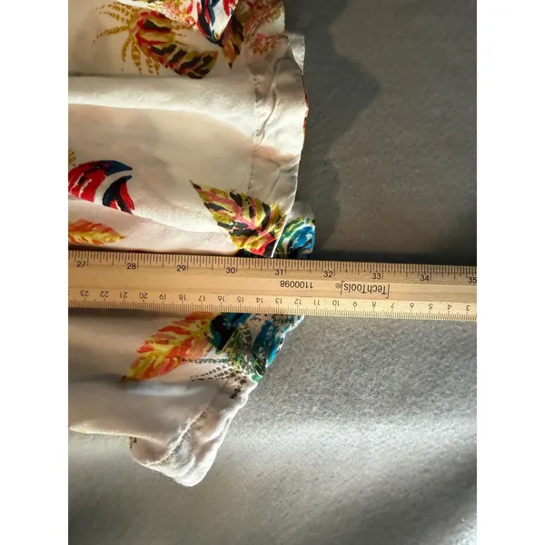 Free People Mini Dress Floral Two Tone S White Boho Tropical Strappy Sun Dress - Image 10