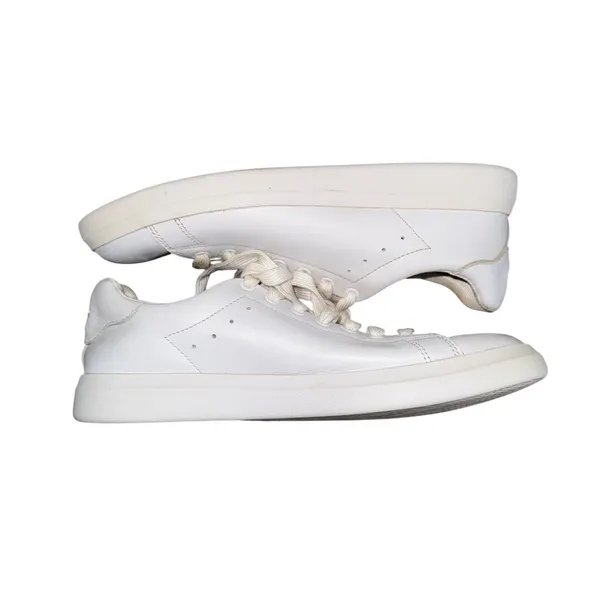 Tory Burch Howell Court Sneaker Womens 7M White Good Leather Gold‎ Logo 73057 - Image 5
