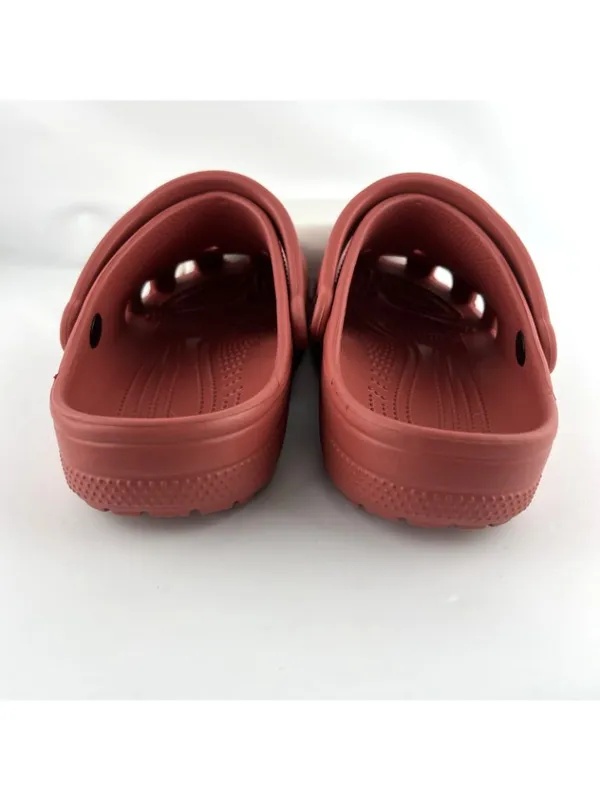 Crocs Classic Clogs Womens 10 Dark Coral Salmon Pink Slip On Comfort Shoes - Image 6