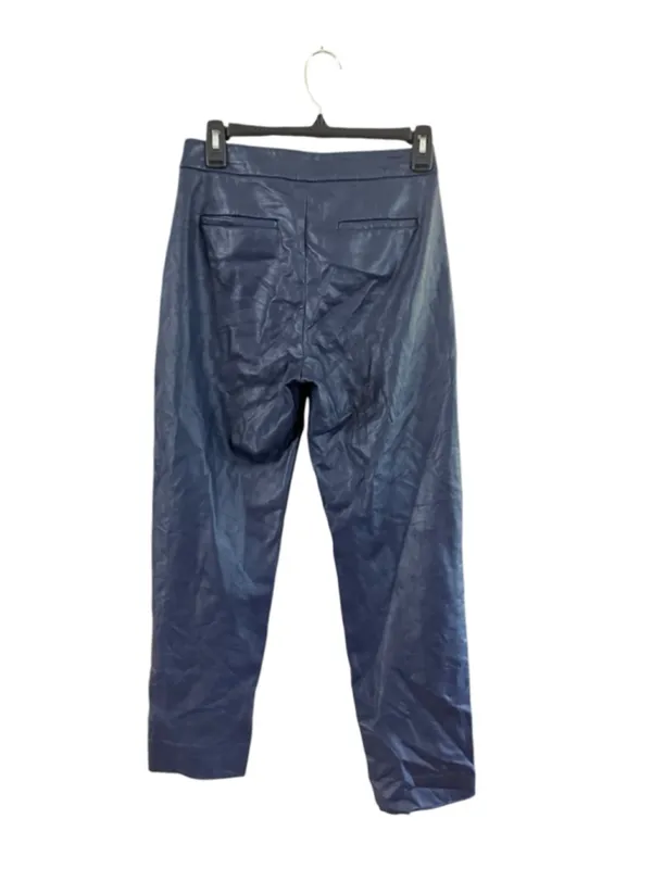 Women's J.Crew Navy Faux Leather Straight Leg Pants Size 2 - Image 9