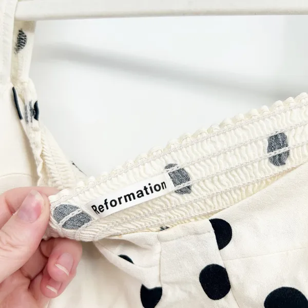 Reformation Womens Retro Polka Dot Sweetheart Bustier Romantic Reign Top Size 6‎ - Image 7