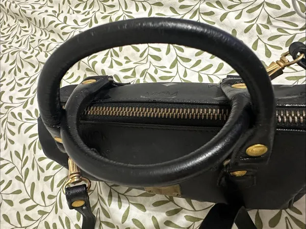 MCM Black Mini Bag in Viseto Coated Canvas - Image 11