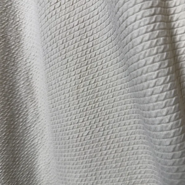 Anthropologie Women Cotton Knit Top XL Cream‎ Textured Balloon Sleeve Preppy - Image 7