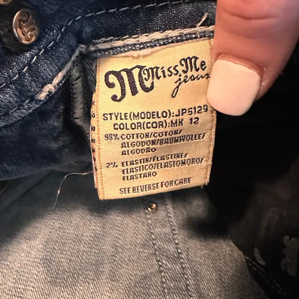 Miss Me JP5129 Boot Cut Fleur De Lis Embellished Jeans Size 30 - Image 8