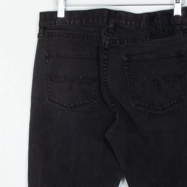 Lauren Ralph Lauren Womens Black Classic Bootcut Denim Jean Size 6 Embellished‎ - Image 5