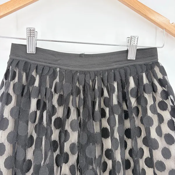 Wet Seal Mesh Y2K Polka Dot Mini Skirt Sz XS Dark Coquette Indie Whimsigoth - Image 4