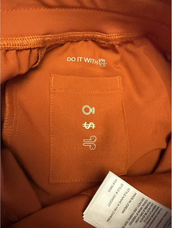 FIGS Zamora High-Waisted Jogger Scrub Pants Terracotta XXS Petite NWOT - Image 5
