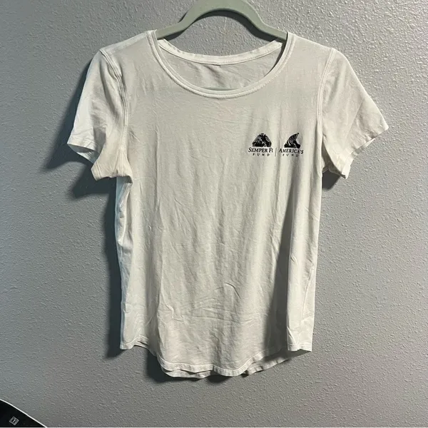 Lululemon White Love Tee Semper Fi Fund Logo - Image 4