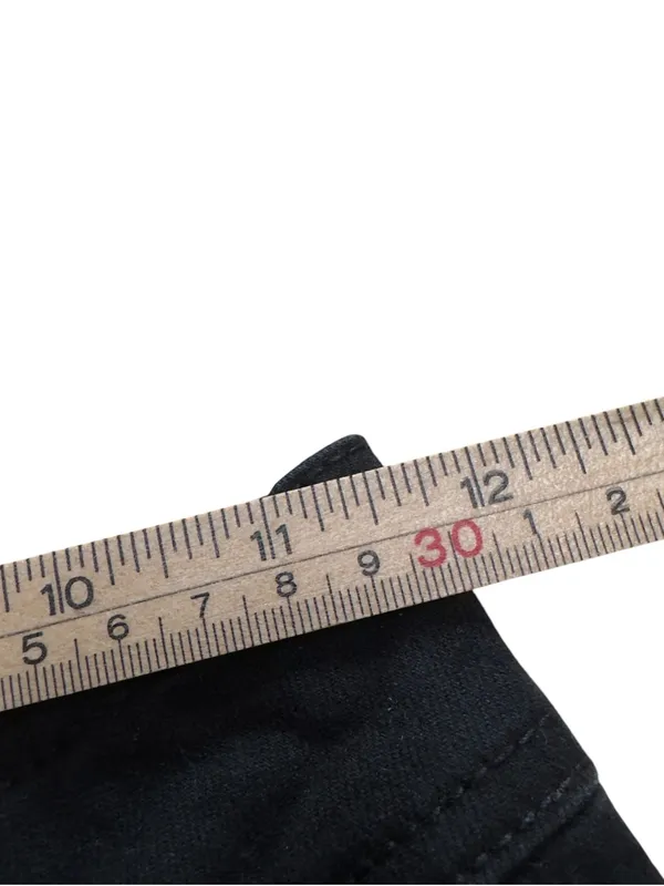 OAT New York Women’s 2 26 Short Black Coated Stretch Wide Leg Raw Hem Jeans NWOT - Image 11
