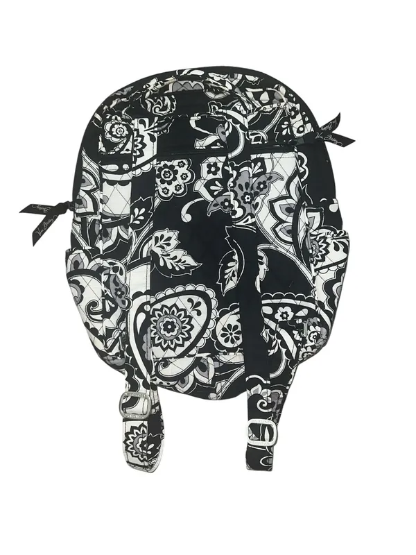 Vera Bradley Midnight Paisley Black & White Campus Backpack w/Rare Magnetic Flap - Image 5