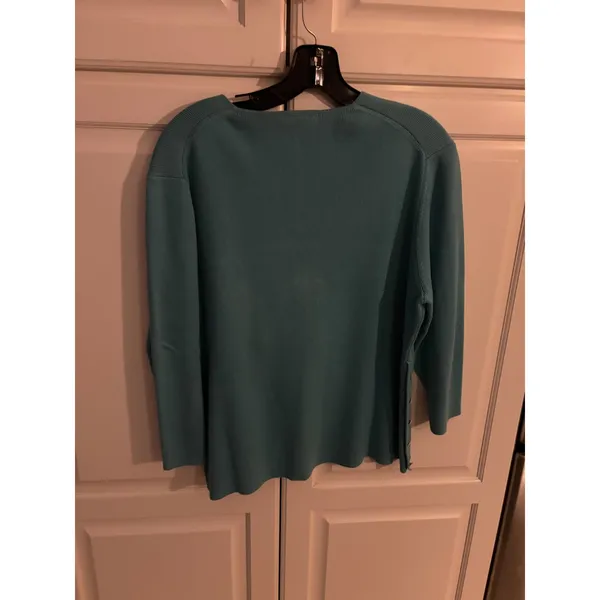 Mark Fore & Strike Women's XL Turquoise V Neck Knit‎ Sweater w/ Button Detail - Image 5