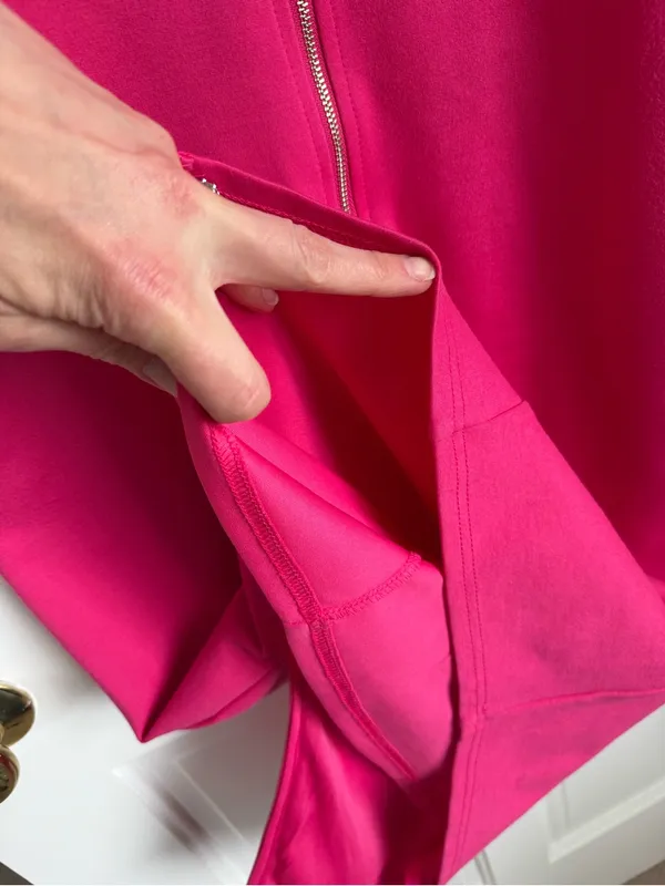 Lulus Hot Pink‎ Bodycon Midi Dress Sleeveless Side Slit Medium - Image 5