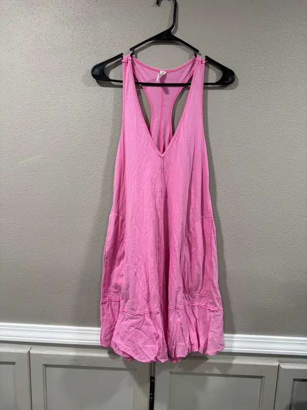 Daily Practice Anthropologie Bubble- Hem Dress Pink - Image 4