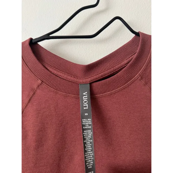 Vuori XS Halo Long Sleeve Crewneck in Rosewood Pink - Image 3