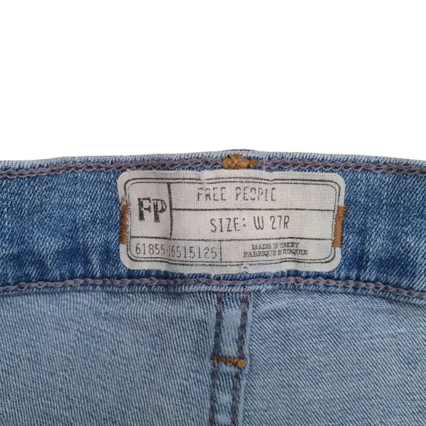 Free People Skinny Jeans Womens 27 Blue Denim Light Wash Straight Leg - Image 5