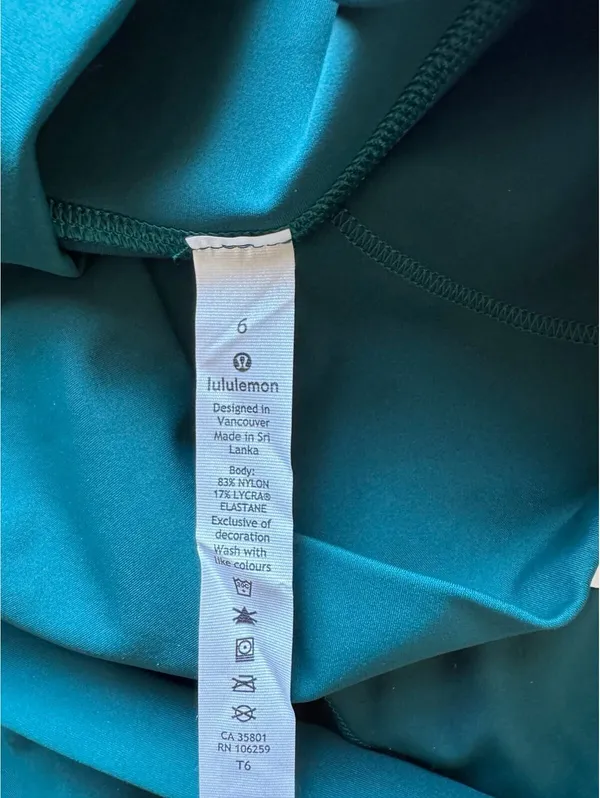 Lululemon Wunder Under High Rise 28” Nulux, Emerald Size 6 NWT - Image 6