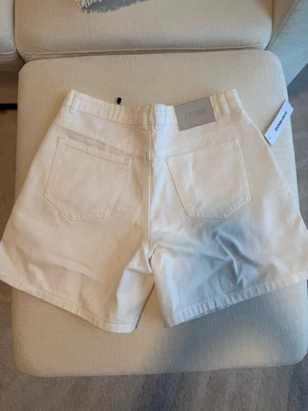 Princess Polly Denim Shorts White - Image 3