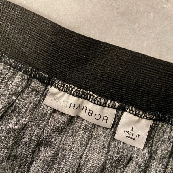 NWT Sag Harbor Size L Gray Heather Pleated Elastic Waist Lightweight Maxi Skirt - Image 6