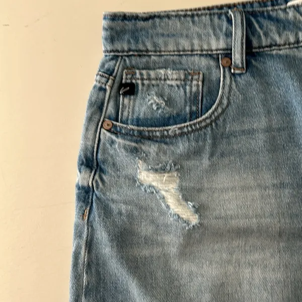Kacan distressed blue Jean mini western skirt - Image 3