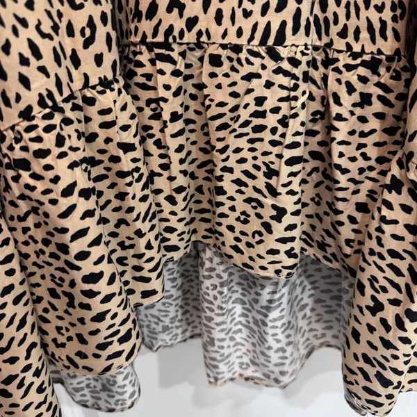 Avenue Leopard Stance High Low Tunic Blouse Plus Size 30/32 - Image 6