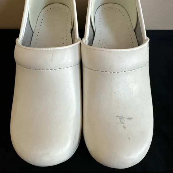 Dansko‎ White Leather Slip Resistant Clogs Nurse’s Shoes Women 36 - Image 2