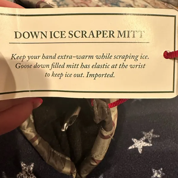 EDDIE BAUER DOWN ICE SCRAPER MITT Brown Plaid Gift - Image 5