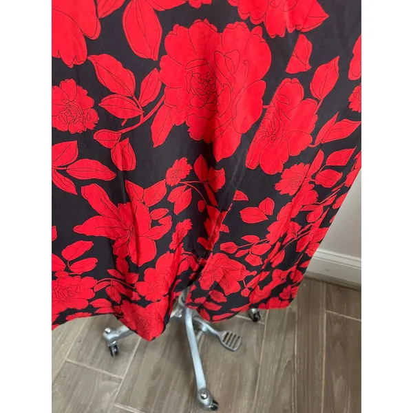 SHEIN‎ Curve Boho Floral Maxi Dress Red Black Sleeveless Summer 1XL - Image 6