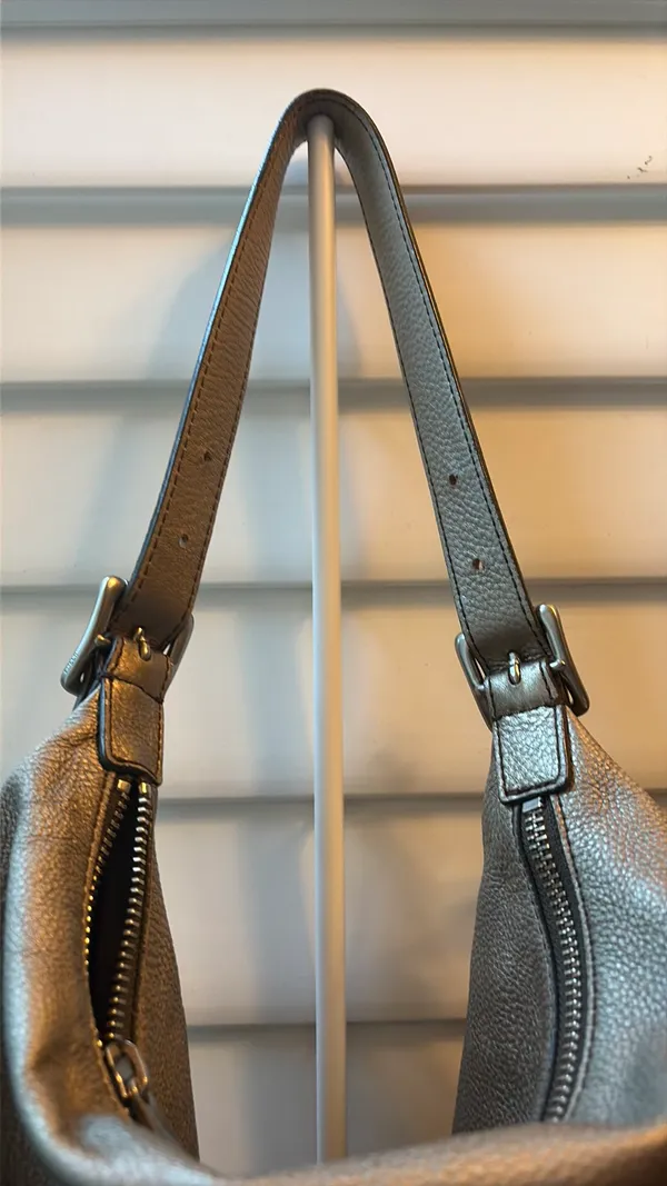 Fossil Shoulder Bag Metalluc Bronze Pebbled Leatger - Image 2