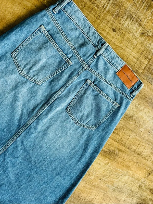Lucky Brand Women's Maxi Skirt denim frayed hem size 8/29 - Image 4