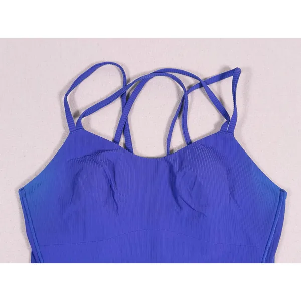 Lululemon Like a Cloud Ribbed Longline Bra Size 6 Wild Indigo Athletic Yoga Gym - Image 4