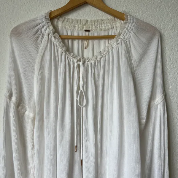 White Peasant Blouse - Image 4