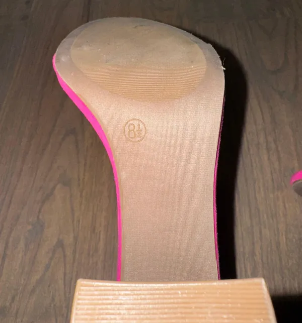 Dream Paris Pink Block High Heels - Image 6