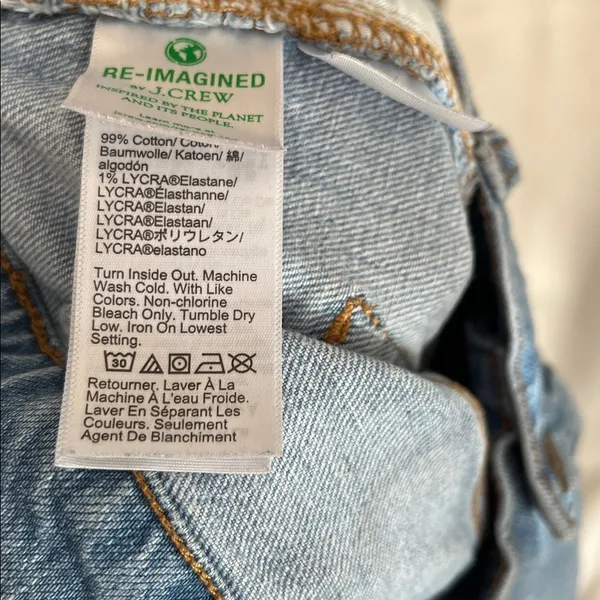 J.Crew‎ Mid Rise Flare Crop Light Blue Wash Size 30 - Image 7