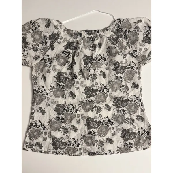 H&M Y2K Floral Puff Sleeve Blouse Women’s US 16 EUR 46 Cottagecore Top - Image 8