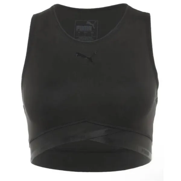Puma‎ Women Size XS Soft Sports Crop Top In Black Sports Bra - Image 4