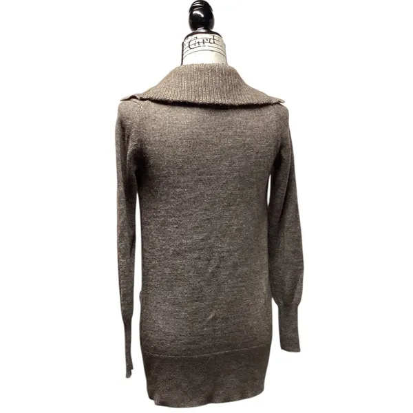 J crew wool blend open front long cardigan Taupe Brown. Size Small. - Image 5