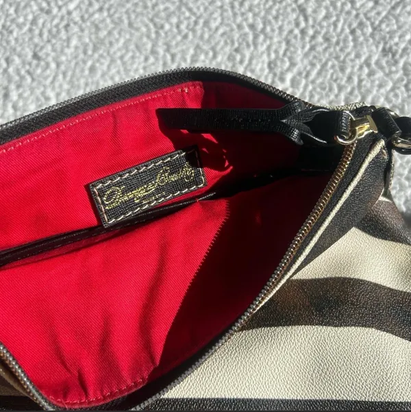 Dooney & Bourke brown and white zebra print crossbody bag - Image 4