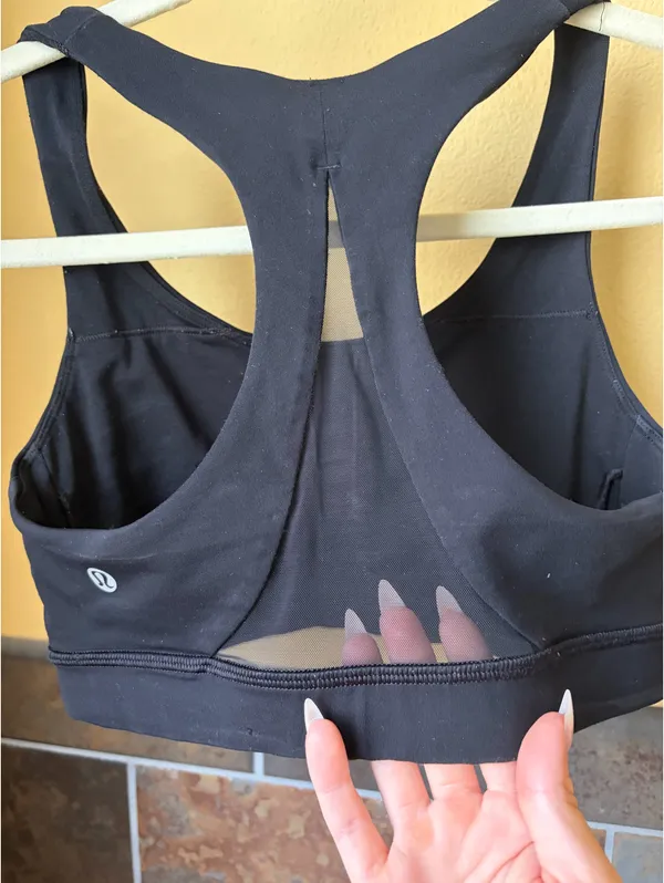 Lululemon Black Racerback Sports Bra - Image 3