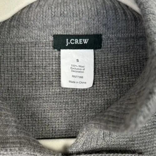 J Crew Jacket Womens Small Gray‎ Wool Double Breasted Peacoat Button Closure Gray - Image 4