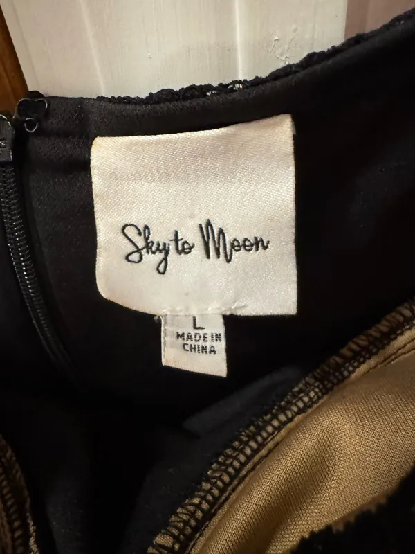 Sky to Moon Black Lace Dress - Image 3