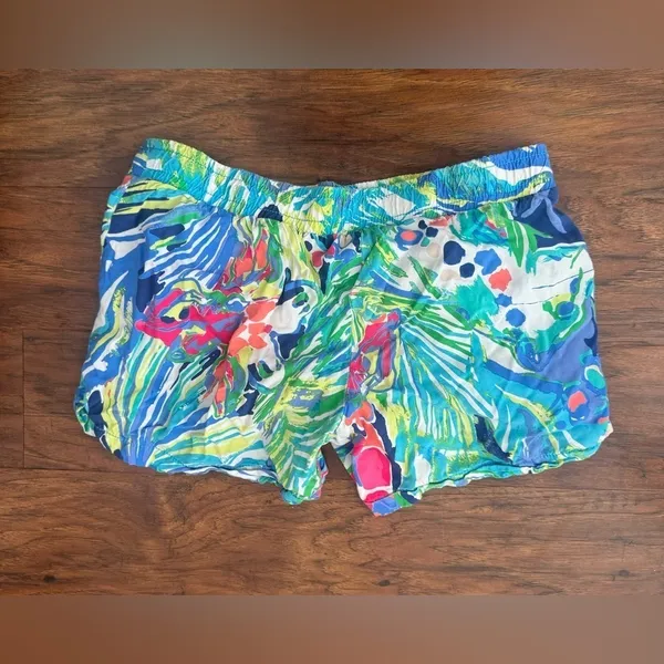 Lilly Pulitzer Katia Shorts Purrfect Pull On Shorts Rayon Bright Print Size XS - Image 2