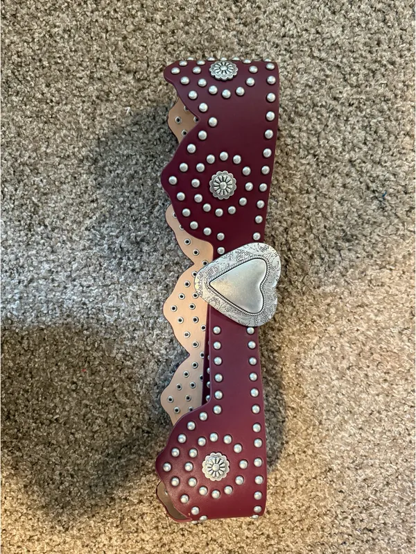 Leather Belt Red - Image 2