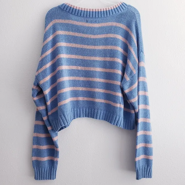 American Eagle Striped Chunky Knit Stripe Sweater - Image 5