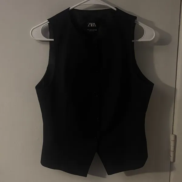 Zara Black Label Buttondown Vest M Academia Menswear Look Corporate Siren Preppy - Image 5