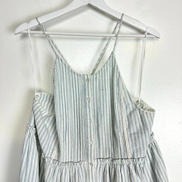 FREE PEOPLE Desert Days Stripe Mini Dress in Ivory Combo Size Medium - Image 7