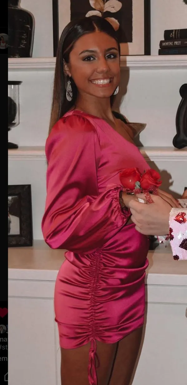 Formal Pink Mini Dress - Image 2