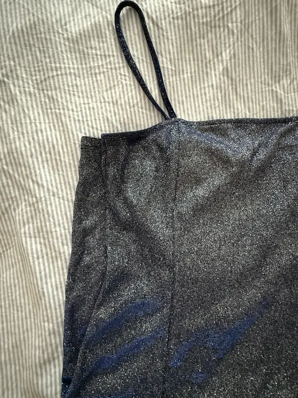 H&M Sparkle Blue Mini Dress - Image 2